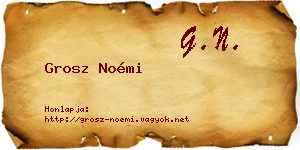 Grosz Noémi névjegykártya